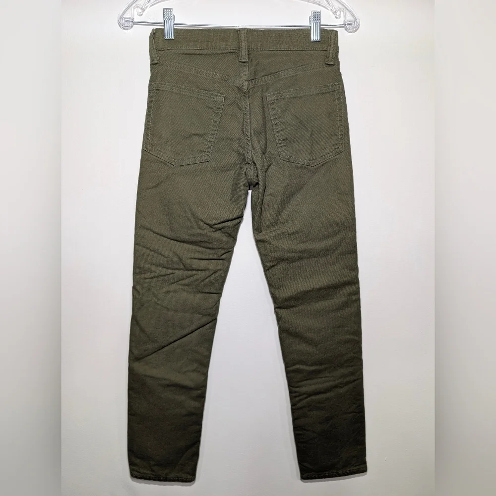Gap Kids Boys 12 Slim Fit Jeans Green Camo Fleece Lined Cotton Pants